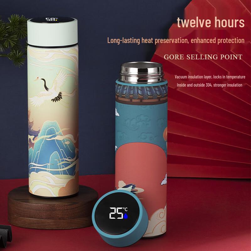 Anvelo 500ml Smart Display Insulated Water Bottle