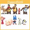 10 peças Masha e o Urso Figura de Ação de Qualidade Premium Boneca Fofa Conjunto Topo de Bolo Presente para Crianças