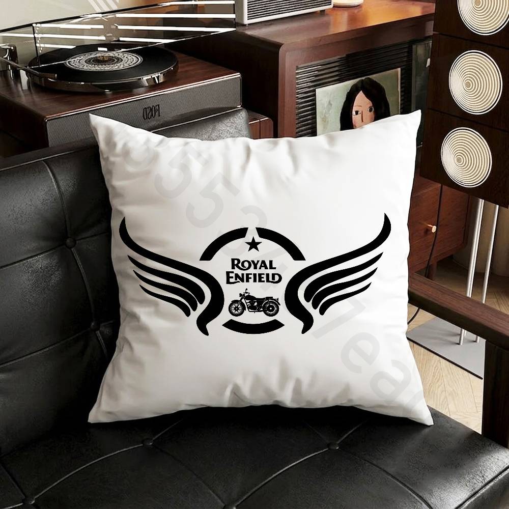 RROYALS EENFIELDS Logo Pillow Case Pillow Case Living Room Sofa Cushion Cover Suitable For Home Bedroom Room Decoration
