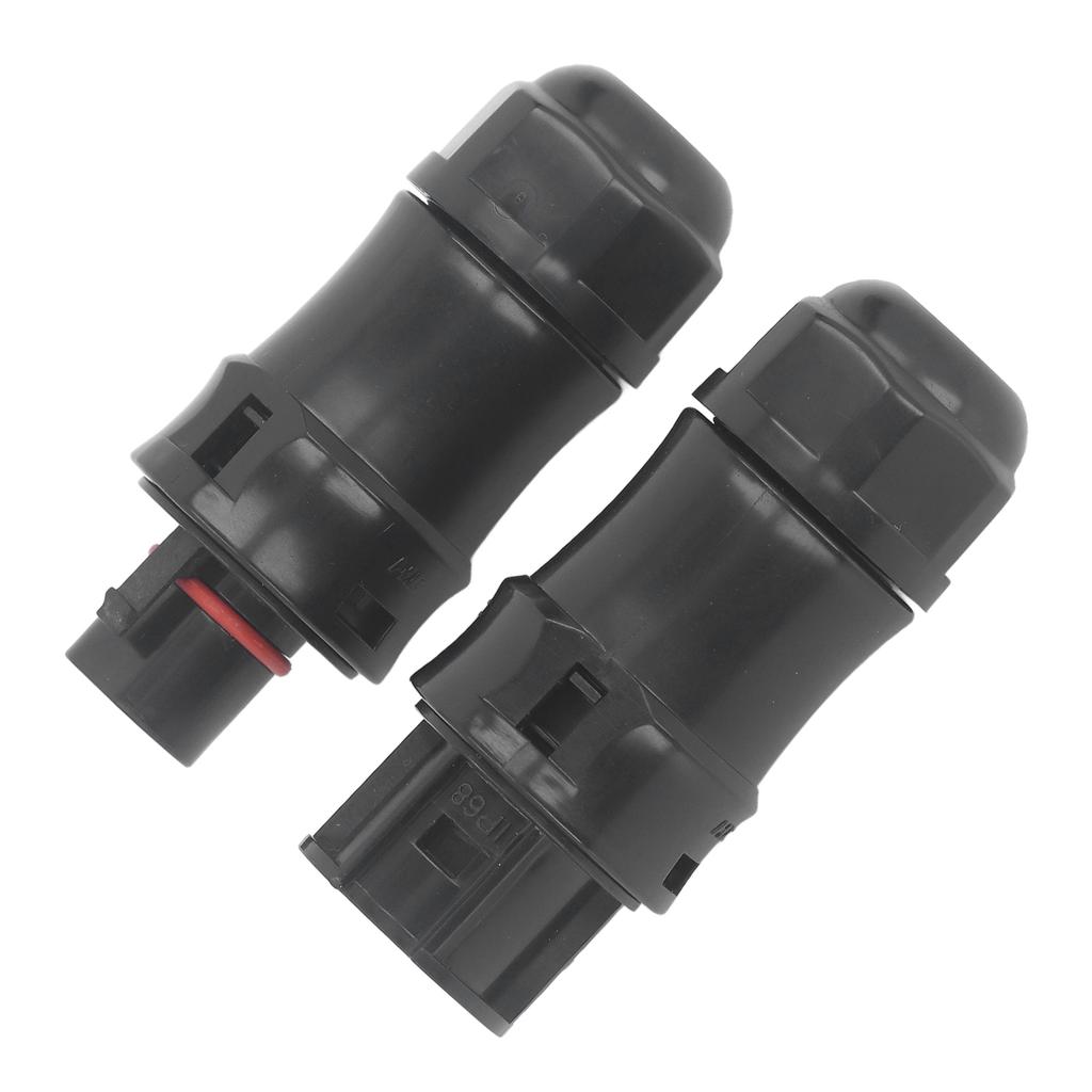 2Pcs Waterproof Power Connector 3 Pin Temperature Resistant Micro Reverse Connection Female Connector 500V