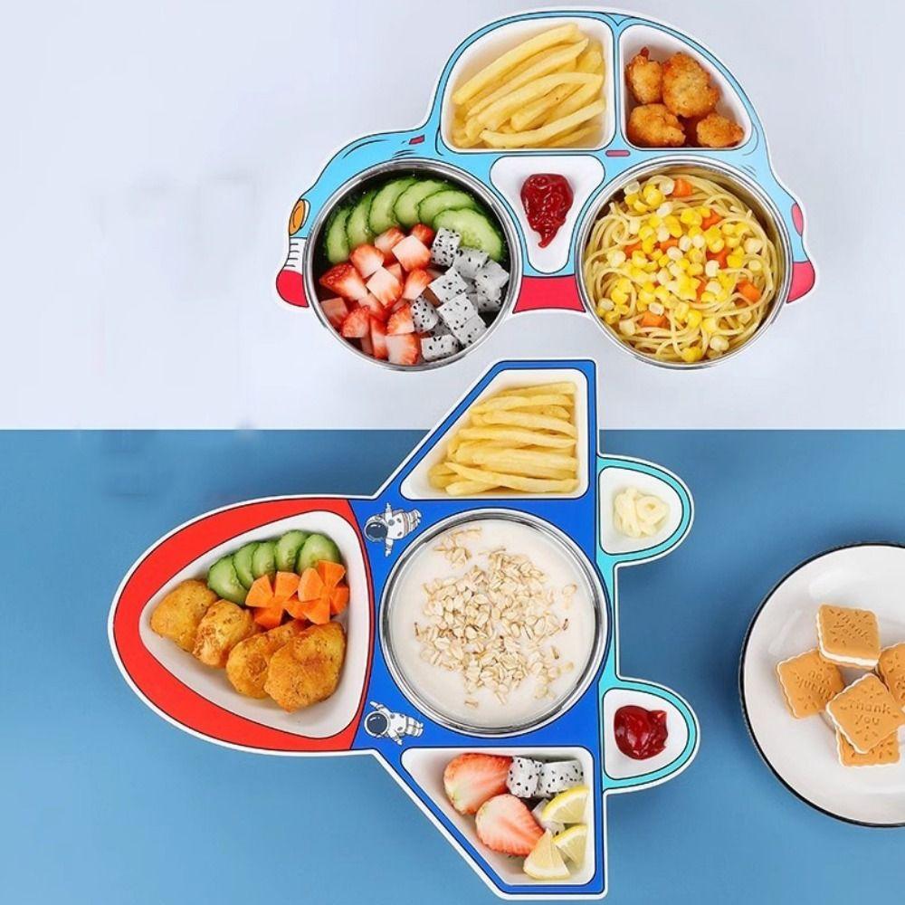 Airplane Car Shaped Dinner Plate Creative Kid's Lunch Plate Practical Feeding Food Tray  Household
