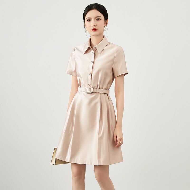 Silk Wool Waist-Slimming Summer Dress - Women's New Arrival