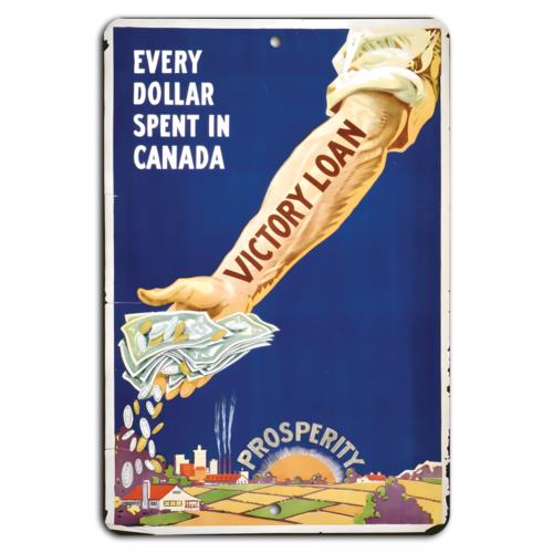 Invest in Canada Victory Loan for ProsperityAluminumtin sign 20x30cm（7.8x11.8inch）