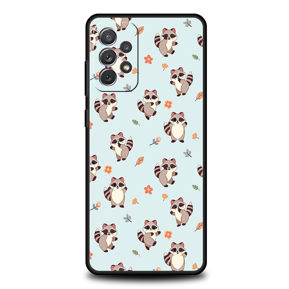 Phone Case For Samsung Galaxy A17 A15 A13 A51 A71 A41 A31 A21S A07 A03S A05 A35 A55 A23 A25 A33 A53 A73 5G Cover Raccoon