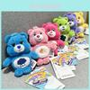 Cute Carebears Rainbow Bear Backpack Keychain Plush Toy Yellow Blue Pink Purple
