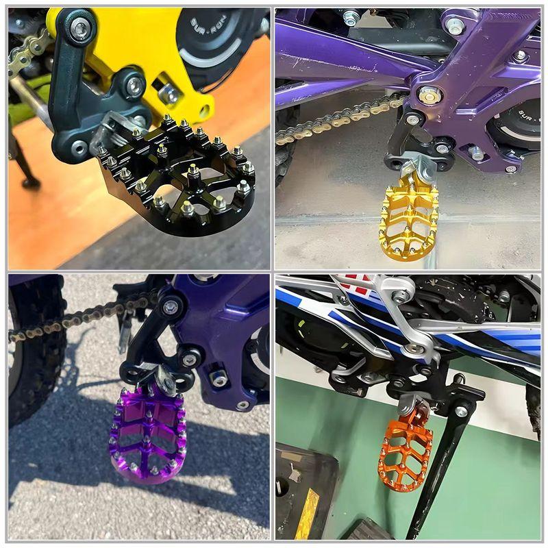 Universal Motorcycle Colorful Footpeg Footrest Foot Pegs For HONDA Footpeg Electric Dirt Bike Pedals Rests For KTM SX SXF EXC