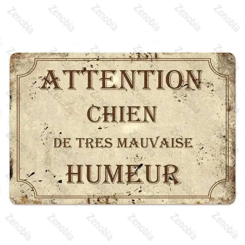 Vintage French Retro Metal Tin Sign Bar Pub Club Wall Decor Iron Painting Decorative Plate 26T0104 26T0104