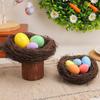 Easter simulation bird nest decoration ornaments, courtyard simulation grass nest, DIY vine woven dead branches bird nest