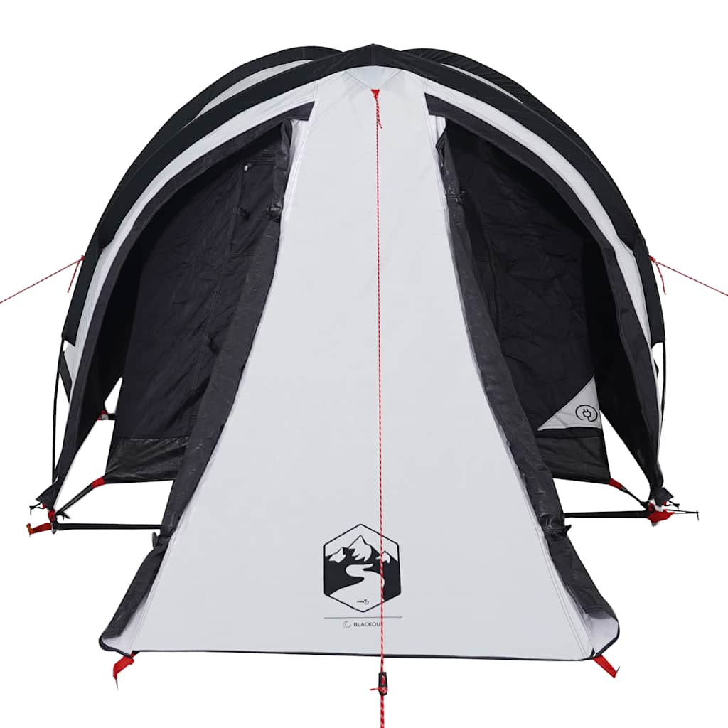 Dome Camping Tent for 2 Persons White & Dark Waterproof
