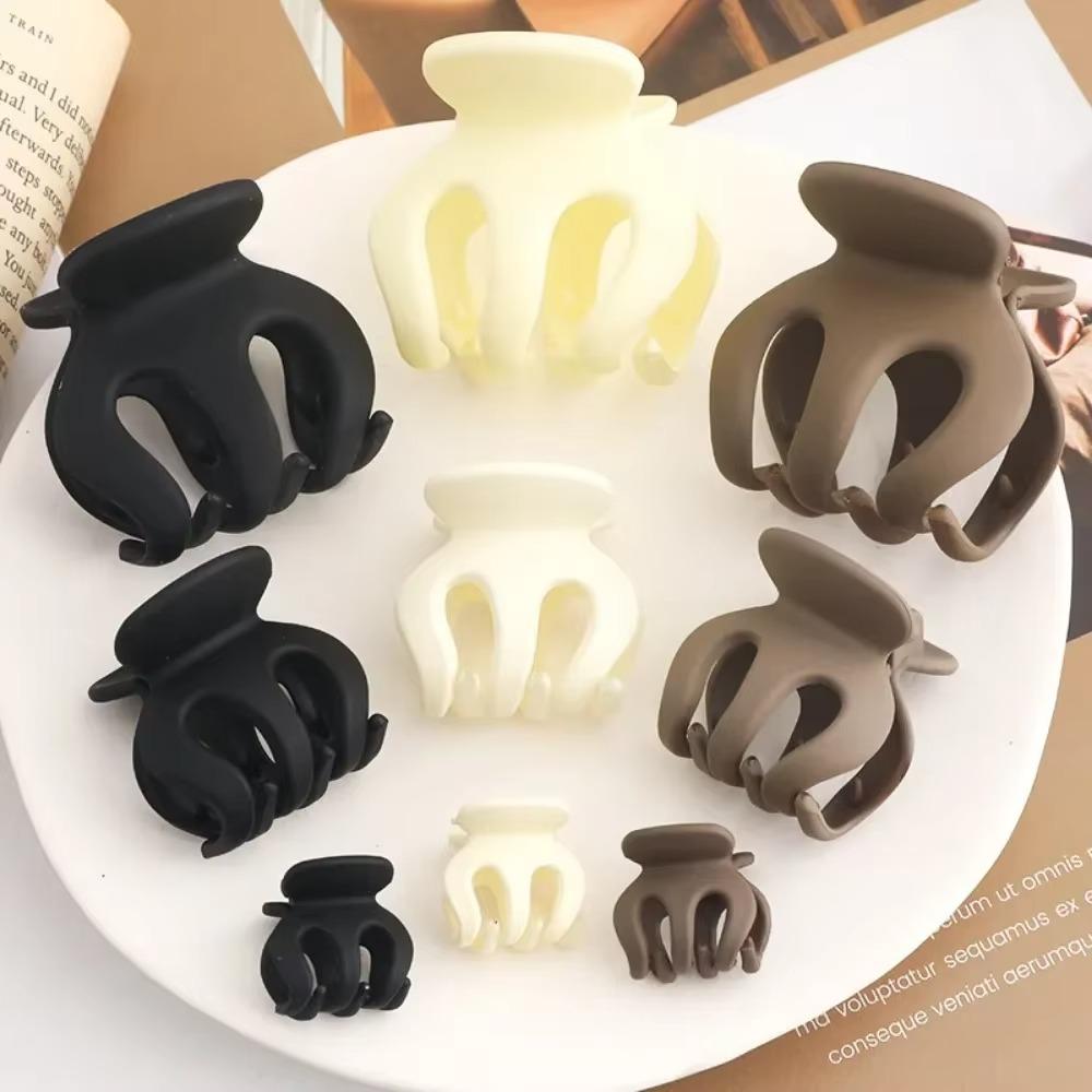 3pcs Black White Matte Hair Claw Clip Simple Style Shark Claw Clips Solid Color Hair Claw Elegant Hair Clips For Women Girls