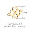 5Pcs/Lot Floral Theme Flower Charms Stainless Steel Sakura/Peach Blossom/Clover Pendants DIY Necklace Bracelets Jewelry Making