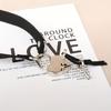 Mode Gothic Punk Stil Gebunden Pfirsich Herz Liebesschloss Halsband Halskette Halsband Mit Schlüsselbein Halskette Für Geburtstag Liebhaber Geschenk