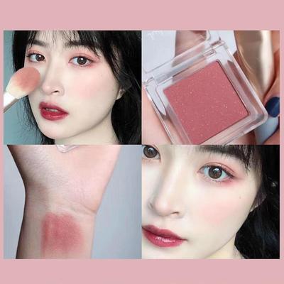 Face Blusher Matte Natural Cheek Tint Brighten Face Highlights Waterproof Nude Face Contouring Cosmetics Blush Powder Soft Female Makeup