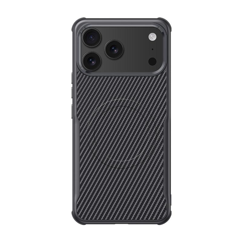 

Магнитный Матовый Противоударный Силиконовый Чехол Для iPhone 17 Air 17Pro 16 15 14 Plus 13 Pro Max Magsafe Задняя Крышка с Текстурой Карбонового Волокна iPhone 15 чёрный