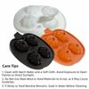 4 Grids Halloween Cake Mold Flexible Compact Pumpkin Ice Cube Tray Pumpkin Shape Household 3D Silicone Baking Mold