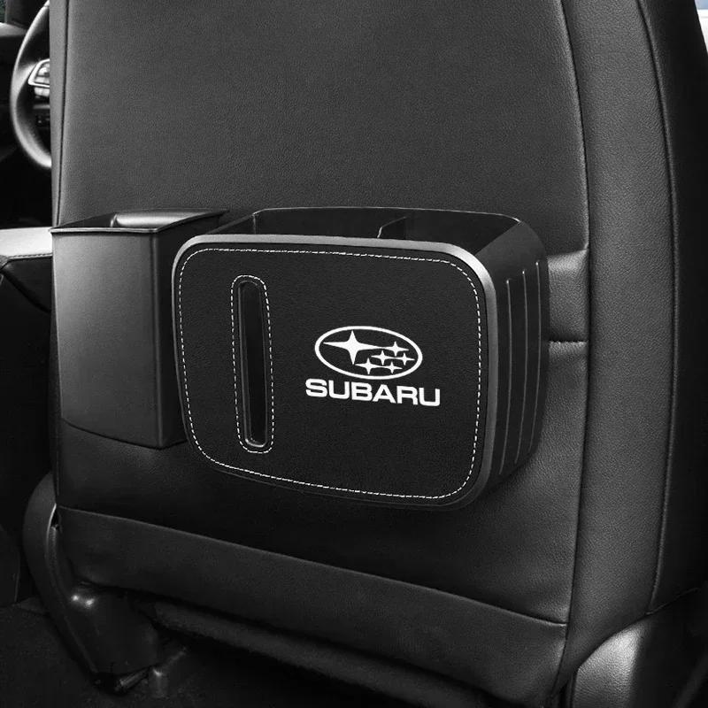 Car Seat Back Storage Holder for Subaru STI XV WRC WRX BRZ FORESTER IMPREZA LEGACY OUTBACK Auto Interior Tissue Box Accessories