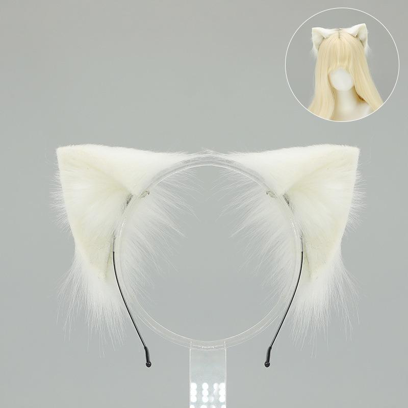 Plush Simulation Cat Ears Headband Comic Show Cat Animal Ears Cos Props Handmade Olita Cat Lady Kc