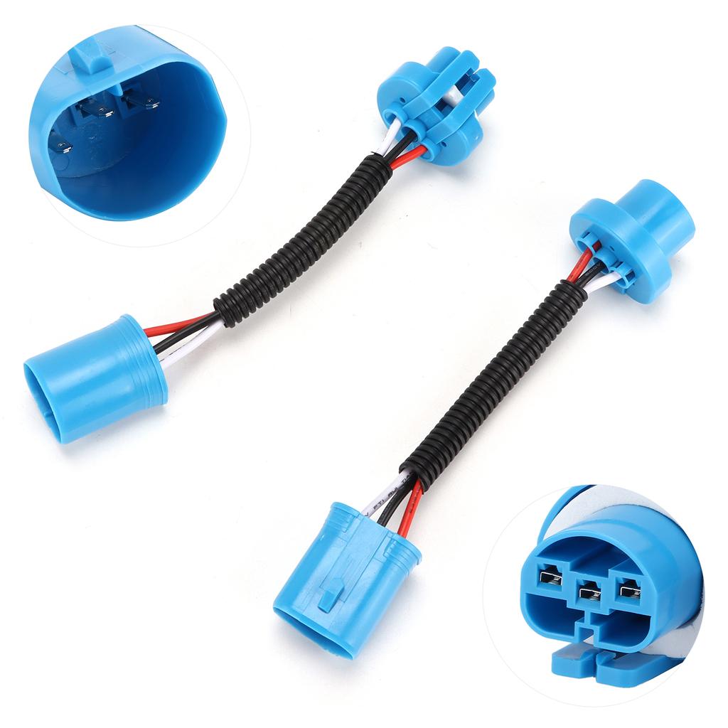 2pcs 9007 Male To Female Socket Wiring Harness Universal Wire Extension Cord for Car Headlight 12V‑24V