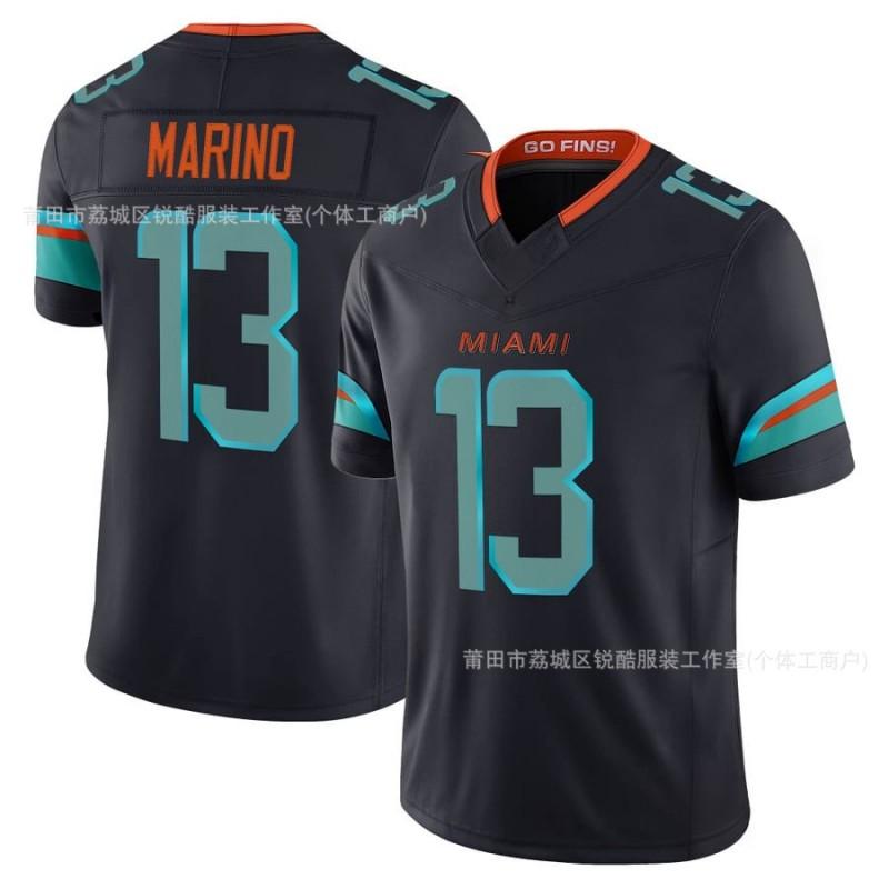 Miami Dolphins NFL Football Jersey Men Women Unisex Hooded Top Embroidered Marino Waddle 13 17