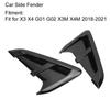 Coppia Copertura Uscita Aria Sfiato Laterale Parafango Nera in ABS per BMW X3 G01 X4 G02 2018-2022