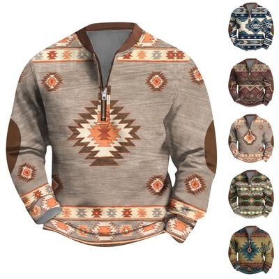 Pánska mikina Retro Casual Gradient s potlačou