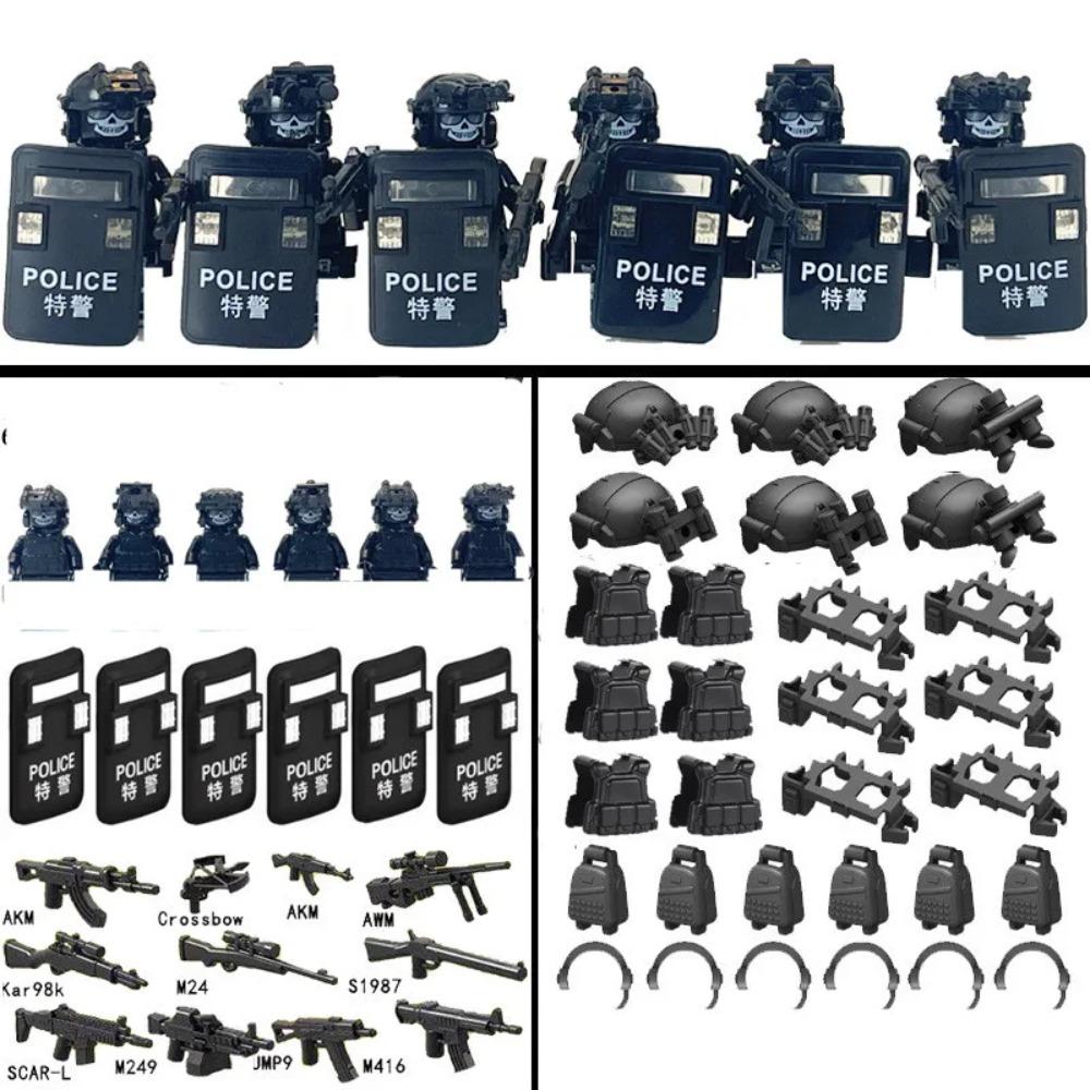 Military Special Forces MOC Building Block SWAT Ghost Commando Figures Police Soldiers Army Gun Weapons Children's Toy Gifts