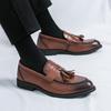 Men's shoes large size new loafers fashion men's foot glove fringed leather shoes British style gentleman men's wedding shoes