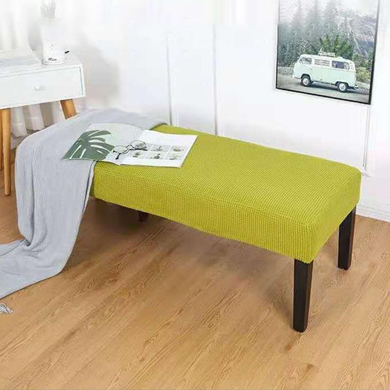 Stretch Jacquard Dining Long Bench Cover Thickened Living Room Anti-Dust Removable Bench Slipcover Washable Bench Seat Protector