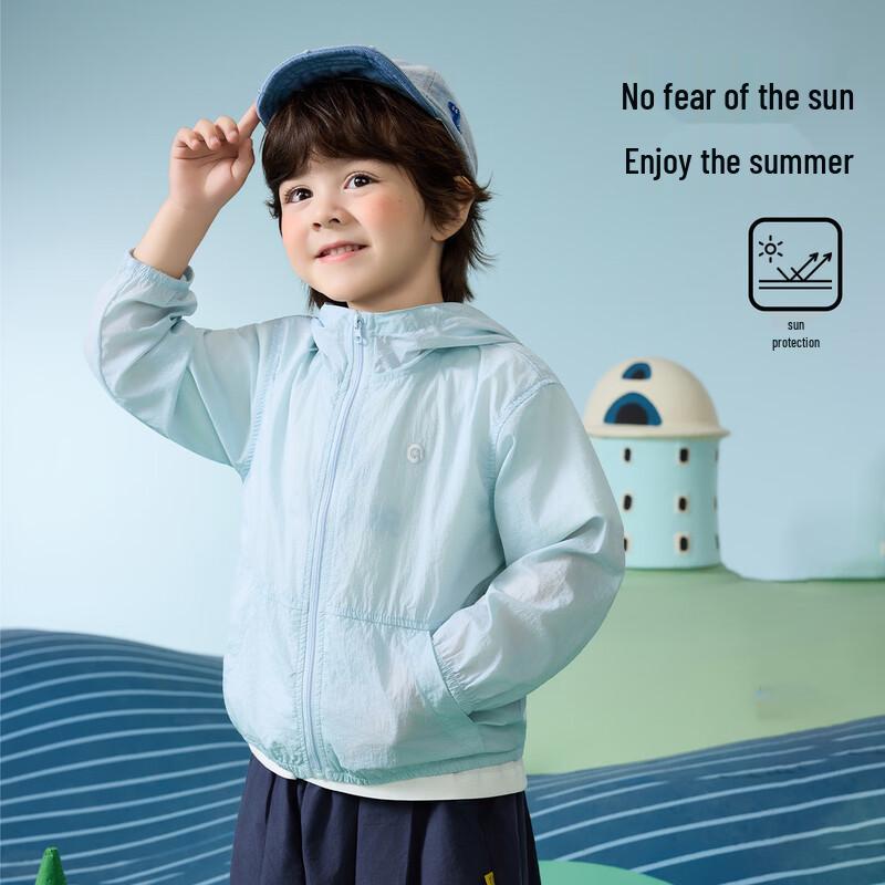 ASK JUNIOR Boys UPF50+ Long Sleeve Sun Protection Hoodie 130