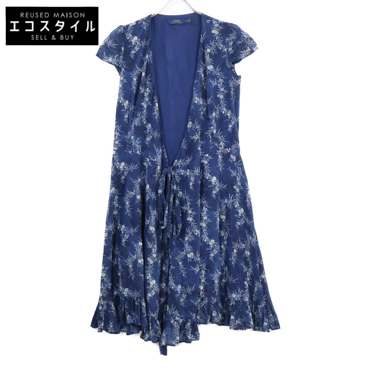 

POLO RALPH LAUREN [Domestic Regular] 211713493001 Floral Gauze Wrap Dress/ dress O blueUsed