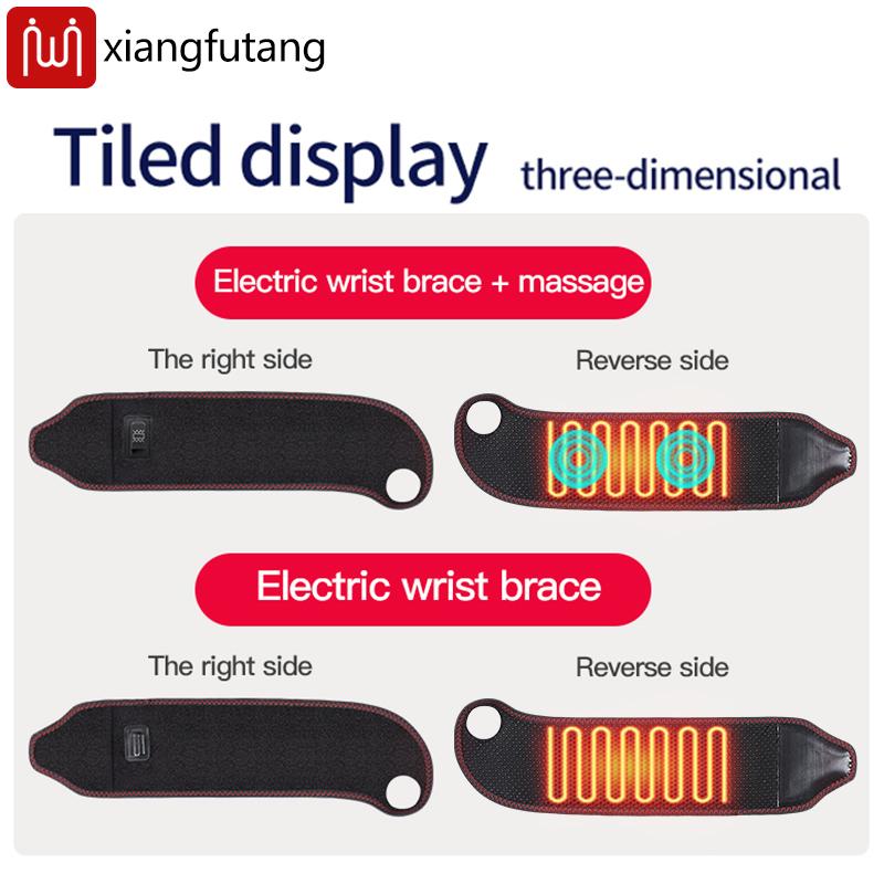 Portable Electric Wrist Massager Thermal Therapy For Arthritis Carpal Tunnel Relief 3 Vibration Kneading Modes Sprain Protection