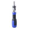 Ratchet Screwdriver 13-in-1 Multiple Bits Tool All In One Ratcheting Screwdriver Set with Flat Head Hexgonal Bits 12Bits
