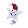Holiday Iron Snowman Star Tree Toppers Decorative Piece Warm Light Feature