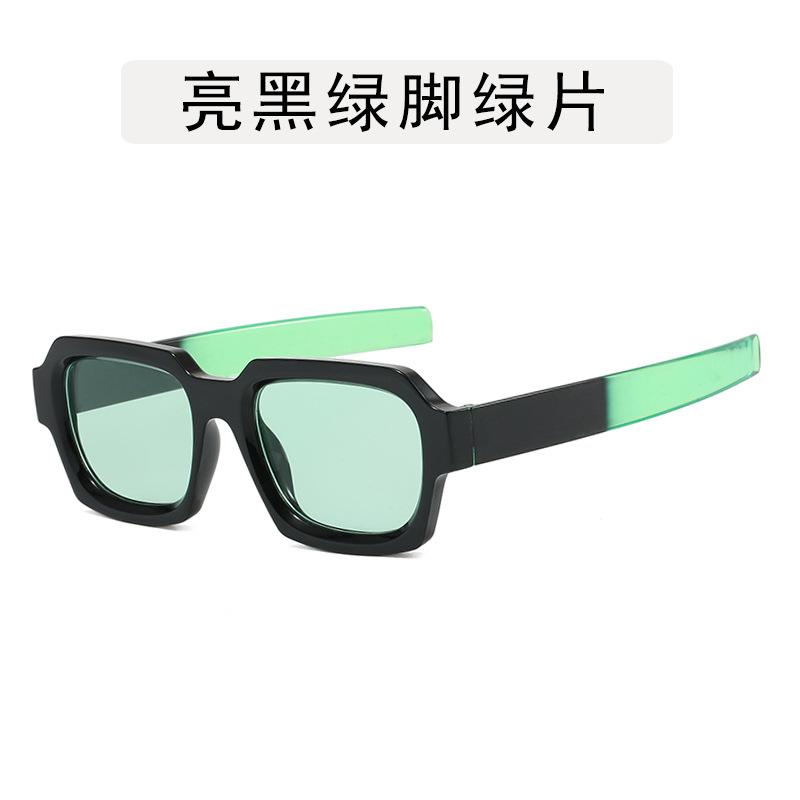 Lunettes pour Homme de Forme Carrée Style Hip Hop Couleur Contrastée Monture de Lunettes pour Femme Élégantes Bloquant la Lumière Bleue Lunettes pour Homme