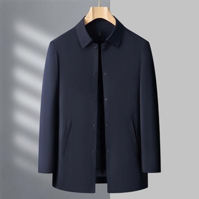 Jacket Men's Spring and Autumn Lapel High-end Coat Business Middle-aged and Elderly Men's Top