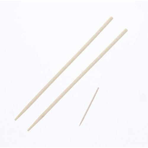 20cm Round Bamboo Chopsticks, Individually Wrapped, with Toothpicks, 100 Chopsticks per Pack (Set of 2) - Bulk Purchase