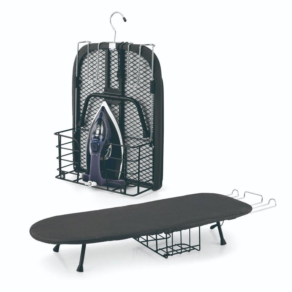 Enhanced Non-Slip Folding Ironing Board with Storage Basket