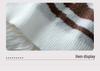 2025 Autumn/Winter Women's Zebra Print Color Block Sweater with Round Neck & Shoulder Buttons