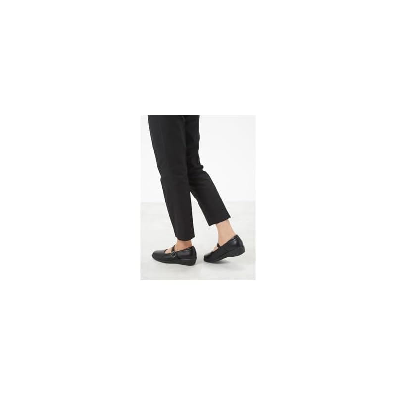[Pansy] 4073 Office Pumps Shoes, 3E Width, Women's, Made in Japan, Strap, 24.5cm, Black