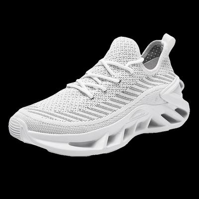 Men's Shoes Four Seasons Shoes Breathable Fly-woven Mesh Mesh Shoes Soft Sole Light Height Increase Casual Running Shoes Non-slip Sports
