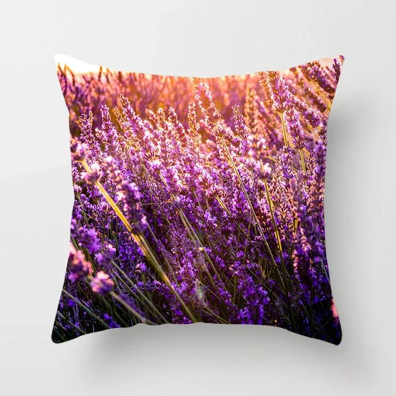 Față de pernă cu imprimeu floral Living Acasă Canapă Ornamente decorative Dormitor Noptieră Husă de pernă x