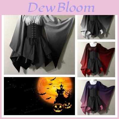 Women's European And American New Halloween Performance Costume Renaissance Dress Medieval Gothic Cosplay Stage Dress