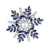 Simple Imitation Crystal Snowflake Brooch, Feminine Pearl Brooch with A Niche Design Sense
