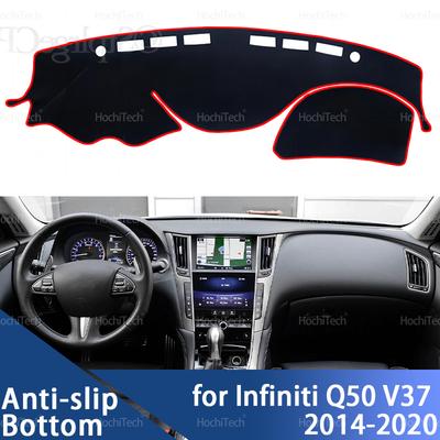Kryt palubní desky pro Infiniti Q50 V37 2014-2020 Podložka proti slunci Koberce na přístrojovou desku Anti-UV Autopříslušenství LHD RHD