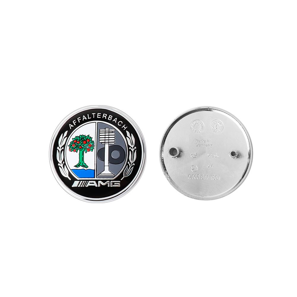 New 80% Car Metal Flat Hood Emblem Sticker Front Badge Accessories For Mercedes Benz W203 W206 W212 W167 W166 W247 C E GLA GLC