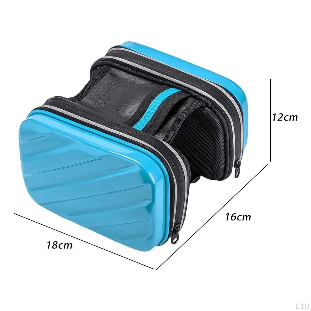 Bike Frame Front Bag with Clear Phone Holder