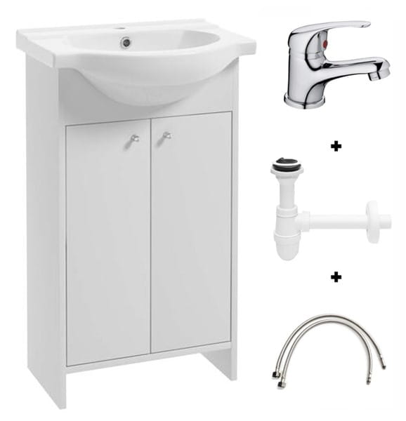 Bathroom Set Cabinet with Sink 50 & Faucet and Trap Diana