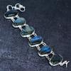 Labradorite Gemstone Handmade 925 Sterling Silver Bracelet 7-8" v2L61