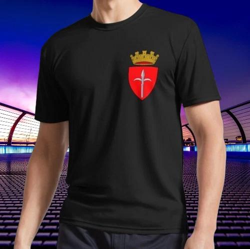 Nuova Maglietta Stemma di Trieste Logo T-Shirt Divertente Americana Unisex Taglia S-5XL