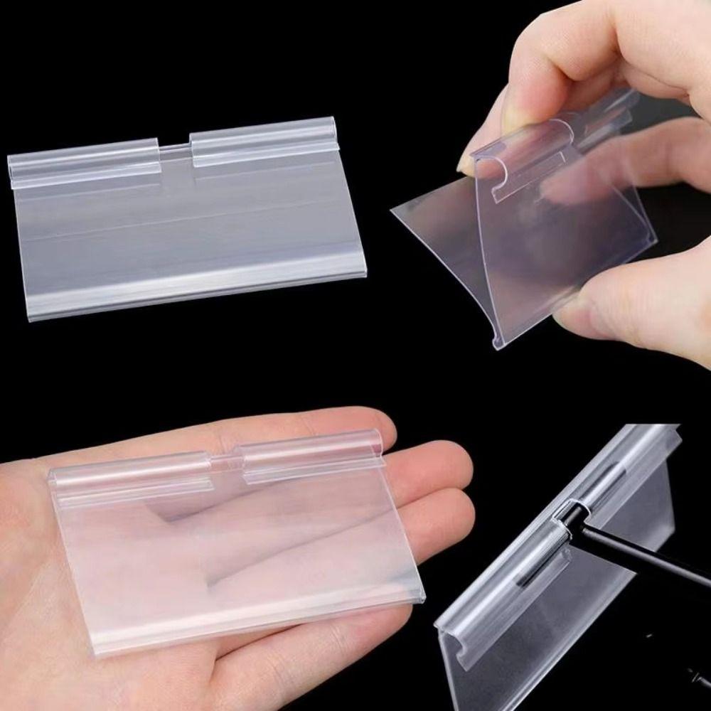 Transparent Supermarket Label Display PVC Plastic Retail Shelf Card Slot  Mall Shop